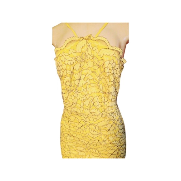 Yellow Show Stopper Halter Dress L - Picture 4 of 8